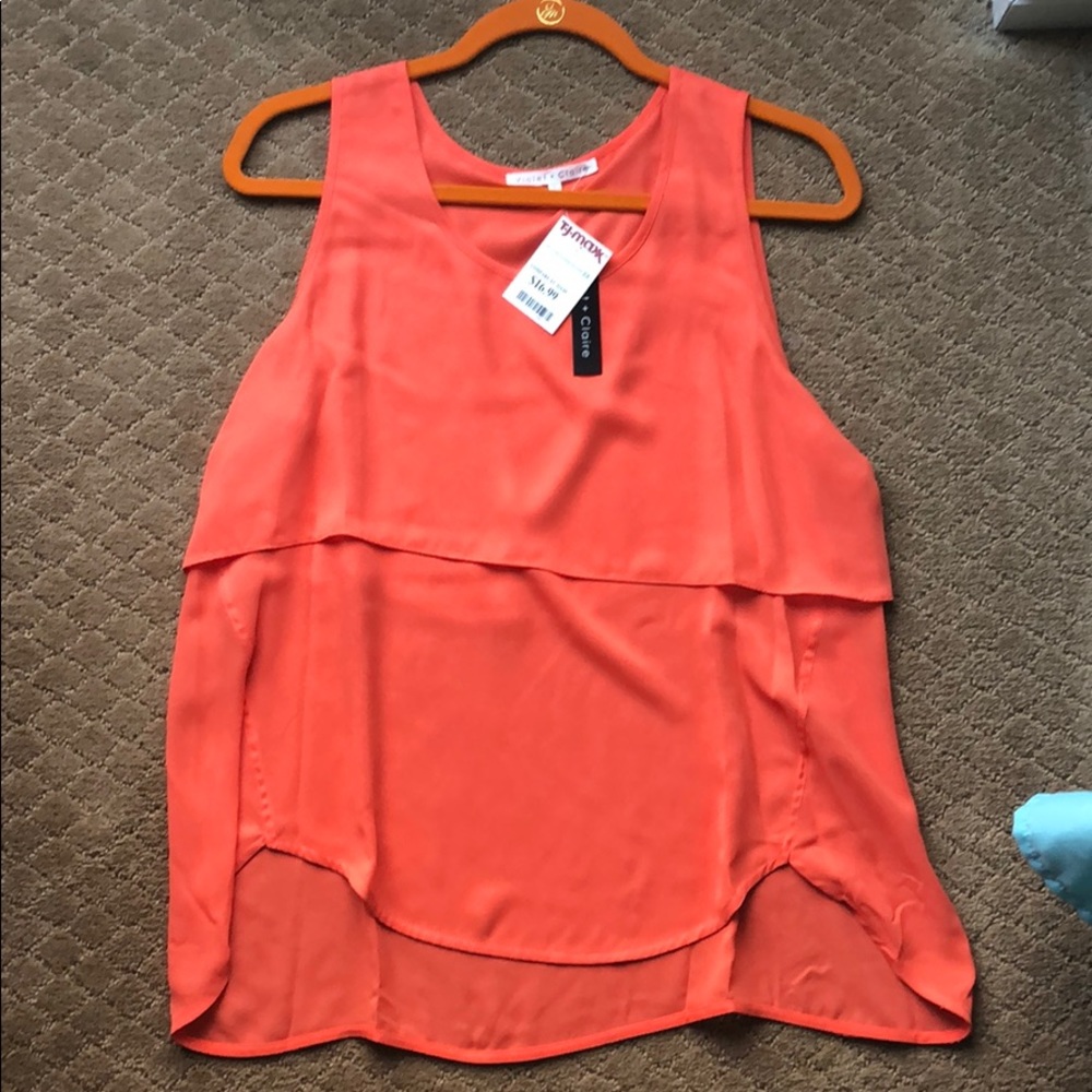 orange violet + claire brand new top